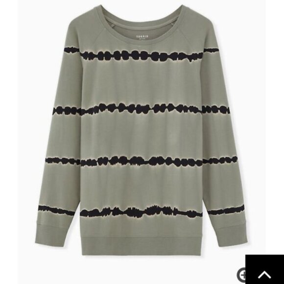 Torrid Green Terry Crew Neck Long Sleeve Active Sweatshirt and Jogger Set 2X/3X - Picture 3 of 14